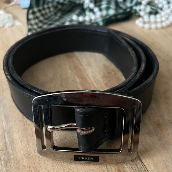 PRADA Men’s Black Patent Leather belt - Picture 1 of 3